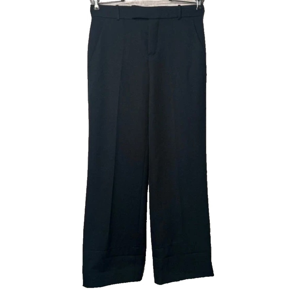 Marni Size 40 US 4 Dark Navy 100% Wool Pants Trousers Slacks Button‎ Fly Lined